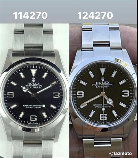 rolex explorer 114270 vs 214270